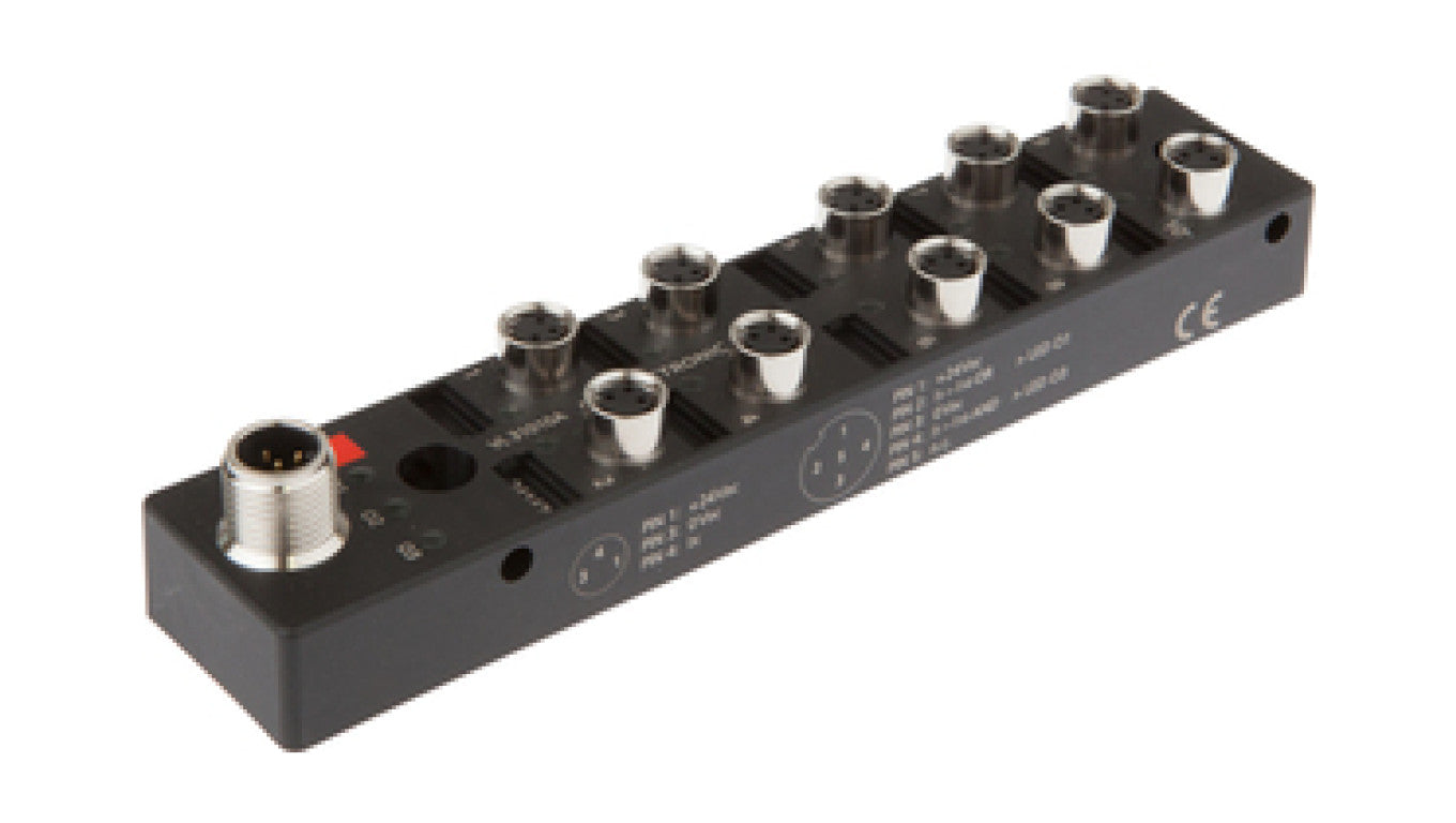 Moduł logiczny 27x150x31mm AND/OR 10fold 10-30VDC -30-85 stC złącze M8 żeńskie 3-PIN złącze M12 męskie 4-PIN IP67 VL31010A