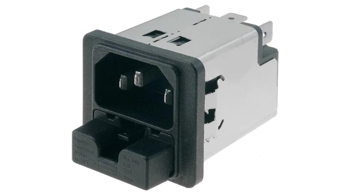 Złącze zasilające AC gniazdo męskie 2A 250VAC IEC 60320 5220 5220.0243.1