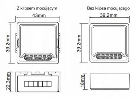 Moduł OXT mini przekaźnik beznapięciowy AC 230V DC 5V 12-48V WiFi TUYA