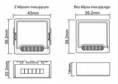 Moduł OXT mini przekaźnik beznapięciowy AC 230V DC 5V 12-48V WiFi TUYA