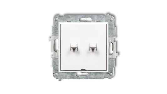 MINI Mechanizm łącznika świecznikowego w stylu amerykańskim biały mat 25MWPUS-2