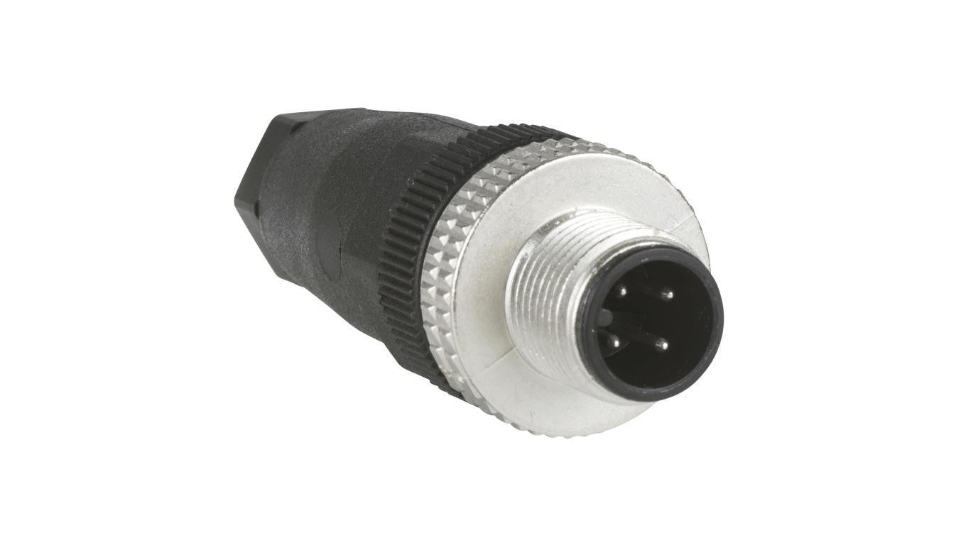ZŁĄCZE M12 MĘSKIE PROSTE 4PIN METAL
