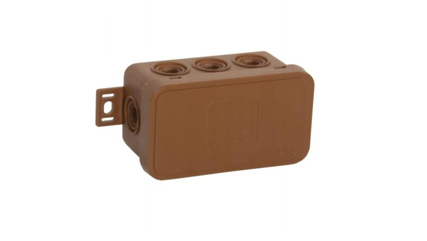 Puszka hermetyczna N/T IP54 89x42x38mm brązowa