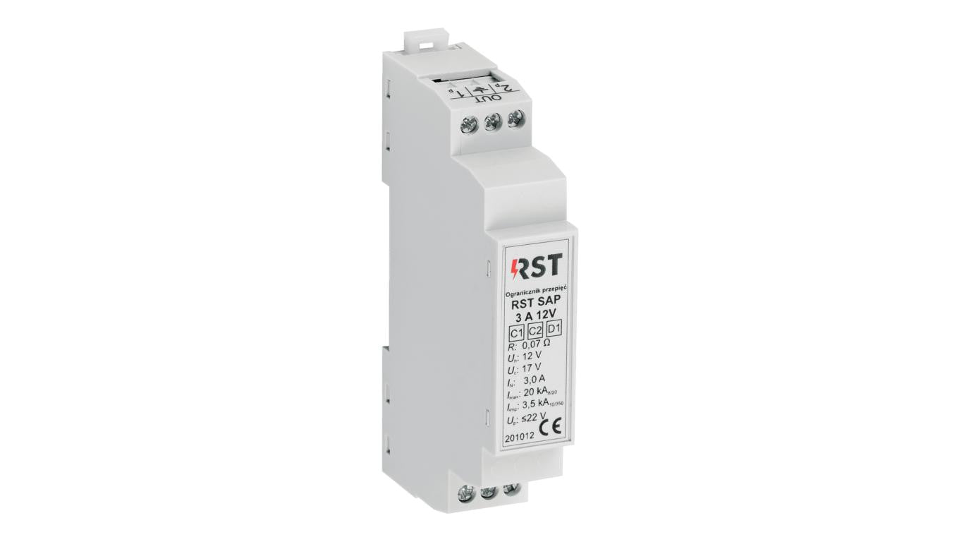 Ogranicznik przepięć do pętli systemów sygnalizacji pożaru D1 RST SAP 3A 12V 201 012