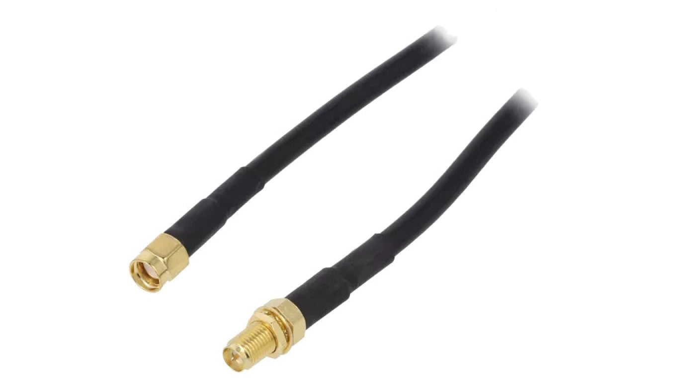 Kabel 10m RP-SMA męski, RP-SMA żeński czarny 50 51679