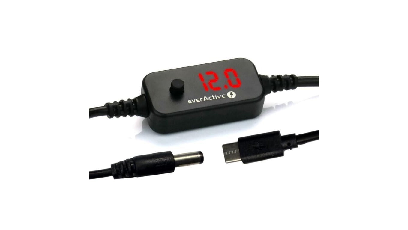 Uniwersalny zasilacz, selektor napięcia USB-C PD - DC 5V, 9V, 12V, 15V, 20V, 10 wtyków, everActive AD-PD65