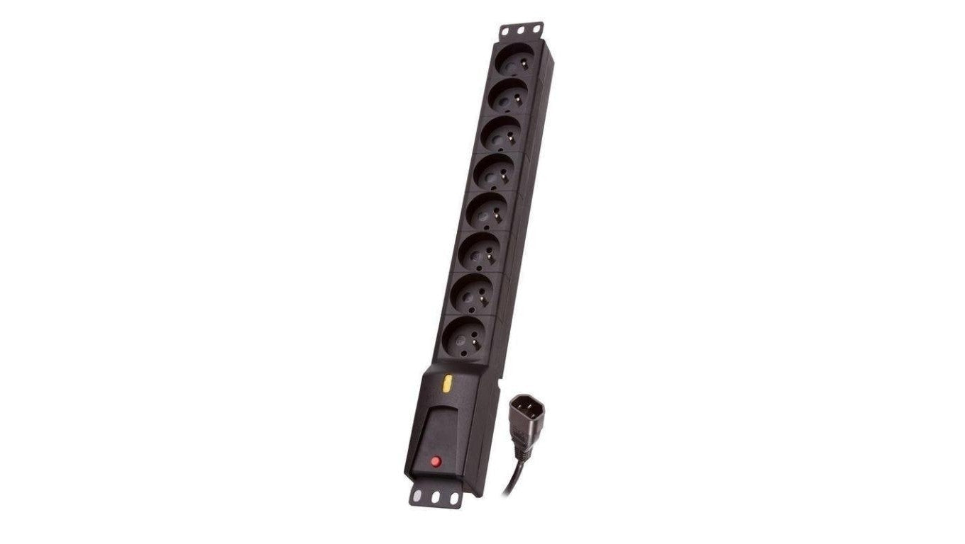 Listwa zasilająca Lestar LZRM 810 BW G-A K.:CZ 3M IEC320 (8 x UTE 10 A 1,5m kolor czarny)