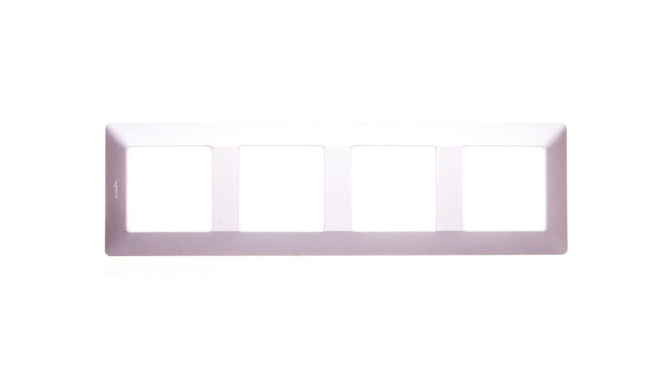 VALENA LIFE Ramka poczwórna aluminium 754134