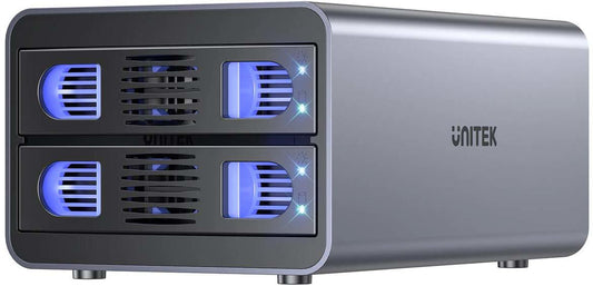 Unitek Obudowa RAID do dysku SATA 2.5''/3.5'' 4 tryby 40TB USB C 10Gb/s
