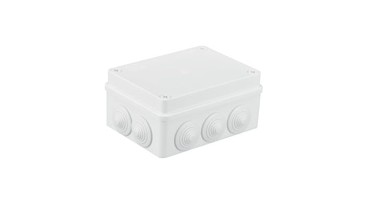 Puszka n/t hermetyczna 150x110x70 10 dławików IP65 biała S-BOX 306B