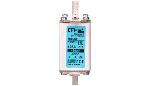 Wkładka bezpiecznikowa NH00 125A aR 690V 004371215