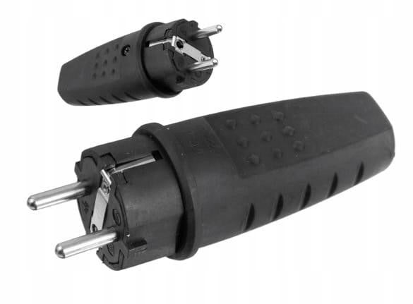 Wtyczka gumowa przenośna 250V, 16A, IP LUX PAWBOL D.3158L