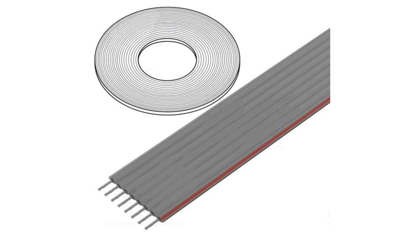 Przewód: wstążkowy 1,27mm linka Cu nieekranowany PVC szary DS1057-08A282R-76.5