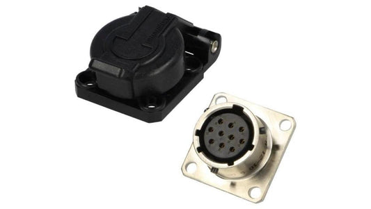 Złącze okrągłe gniazdo kołnierz (4 otwory),na panel 10-PIN PT02A1210S023SCC