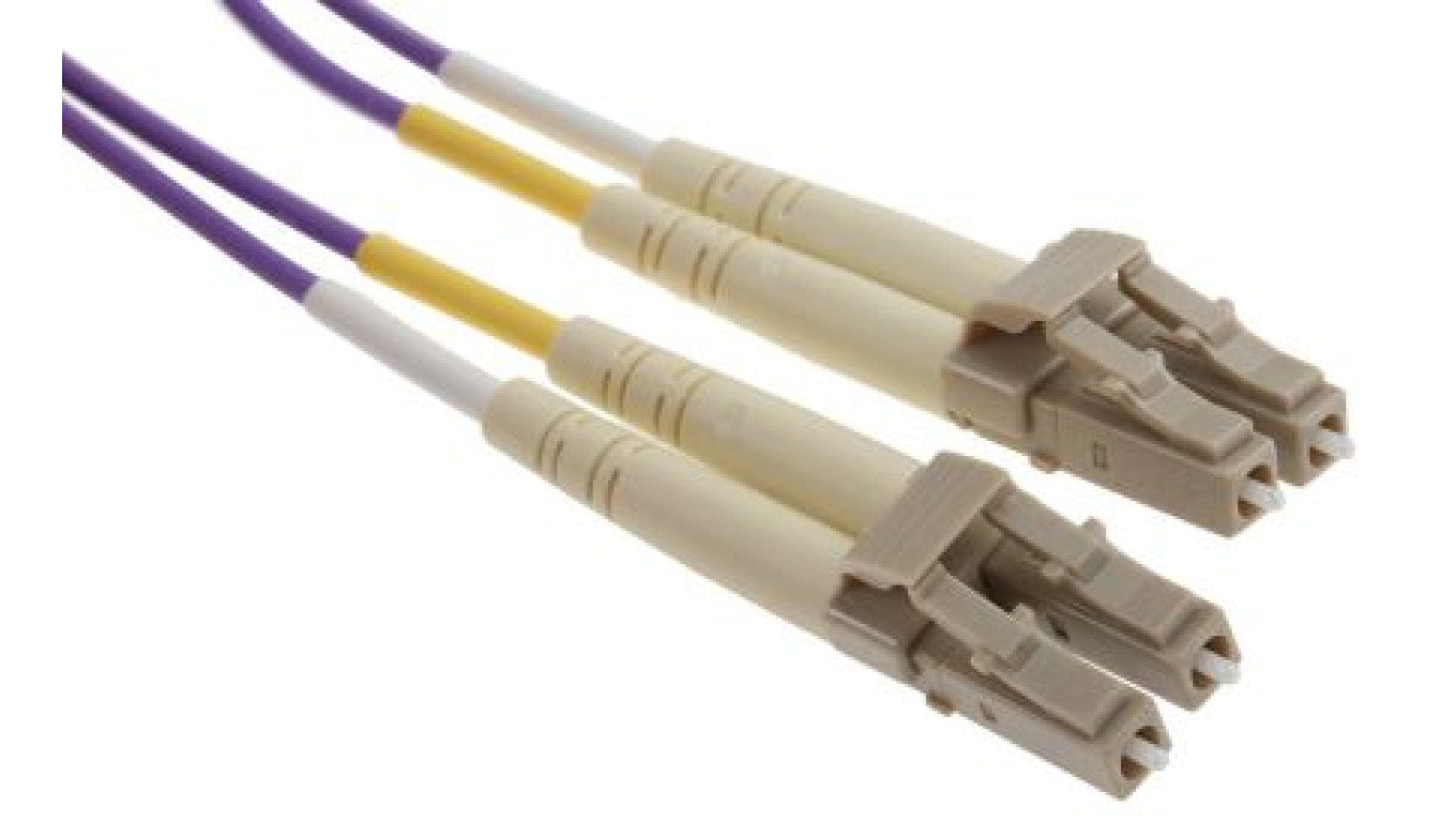 Kabel światłowodowy, średnica: 50/125μm, OM3 Wielomodowy, Fioletowy, LC / LC