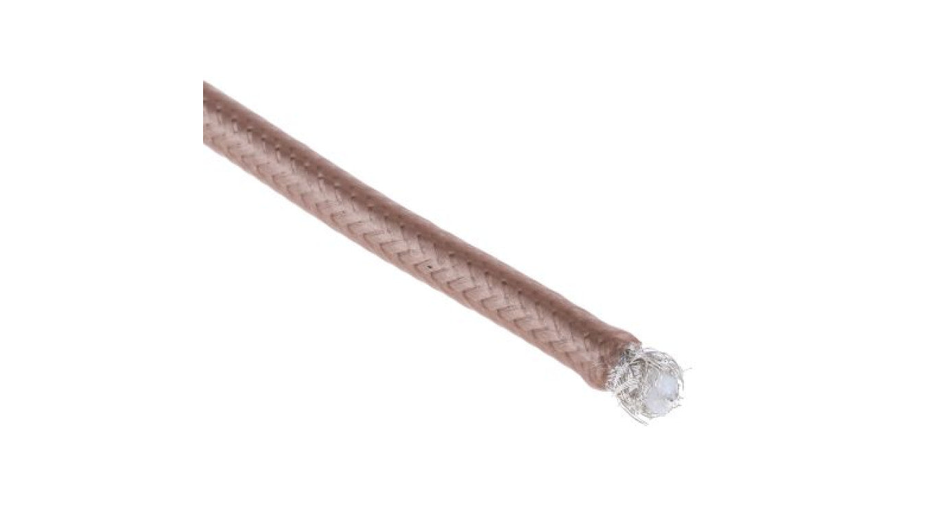 Kabel koncentryczny, 25m, RG142, FEP, Brązowy Bez zakończenia Bez zakończenia 25m, RS PRO Bez zakończenia