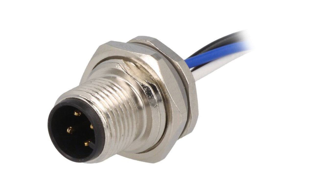 Złącze okrągłe M12 męskie proste 4-PIN 250V 0,2m T4171010004-001