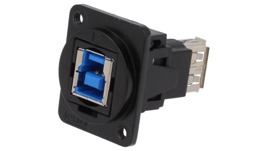 Łącznik USB A - USB B 3.0 FT metal 19x24mm CP30206NM3B