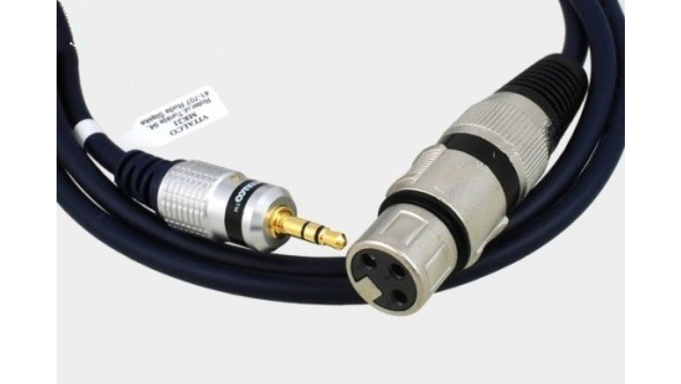 Kabel mikrofonowy gniazdo XLR/wtyk Jack 3,5 stereo MK21 1m