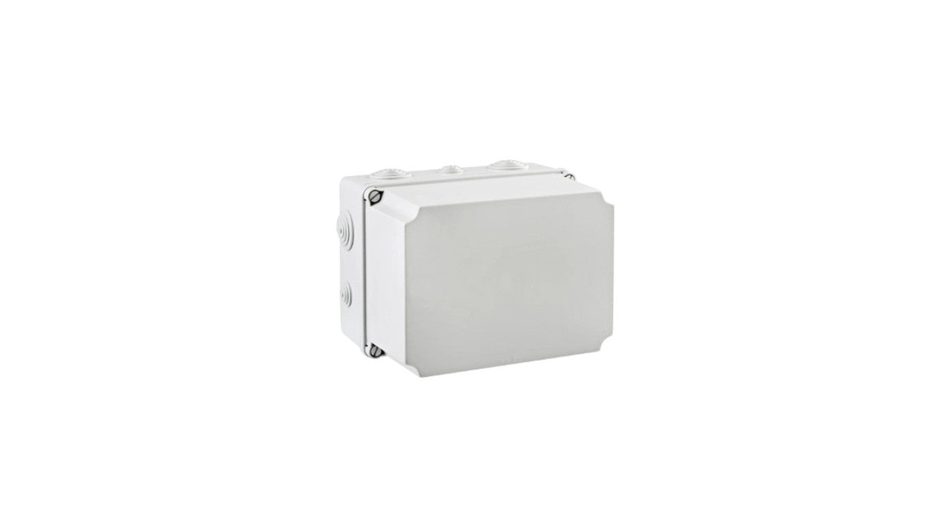 IP65 Puszka hermetyczna wysoka LIGHT 197x260x180 pokrywa pełna, z dławicami (4xM25, 6xM40)