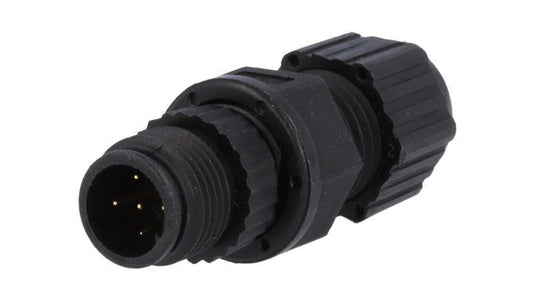 Złącze M12, męskie, PIN:5, wtyk, proste, 250V MSAP-05BMMA-SL8001