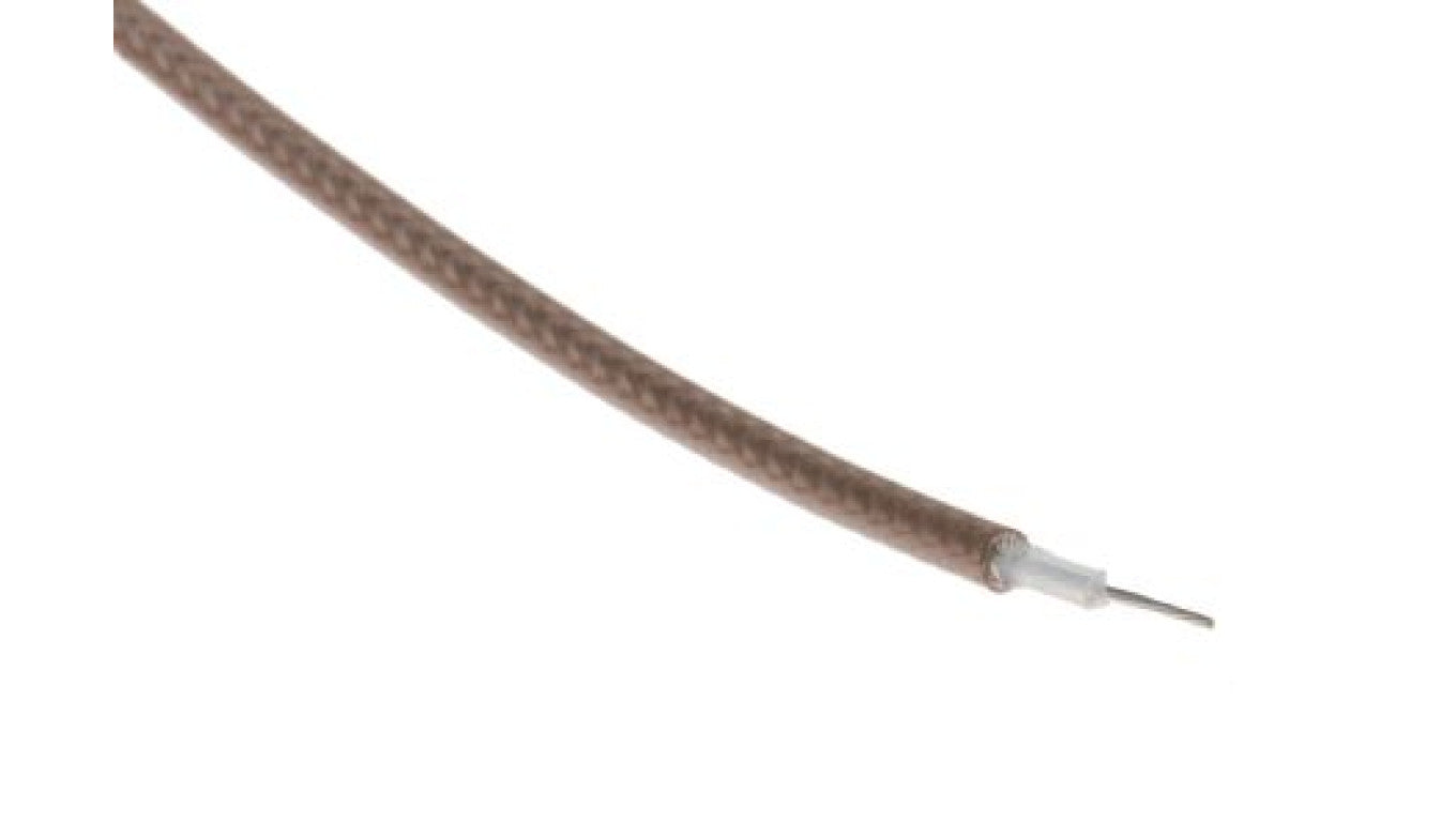 Kabel koncentryczny, RG316, FEP, Brązowy Bez zakończenia Bez zakończenia, RS PRO Bez zakończenia