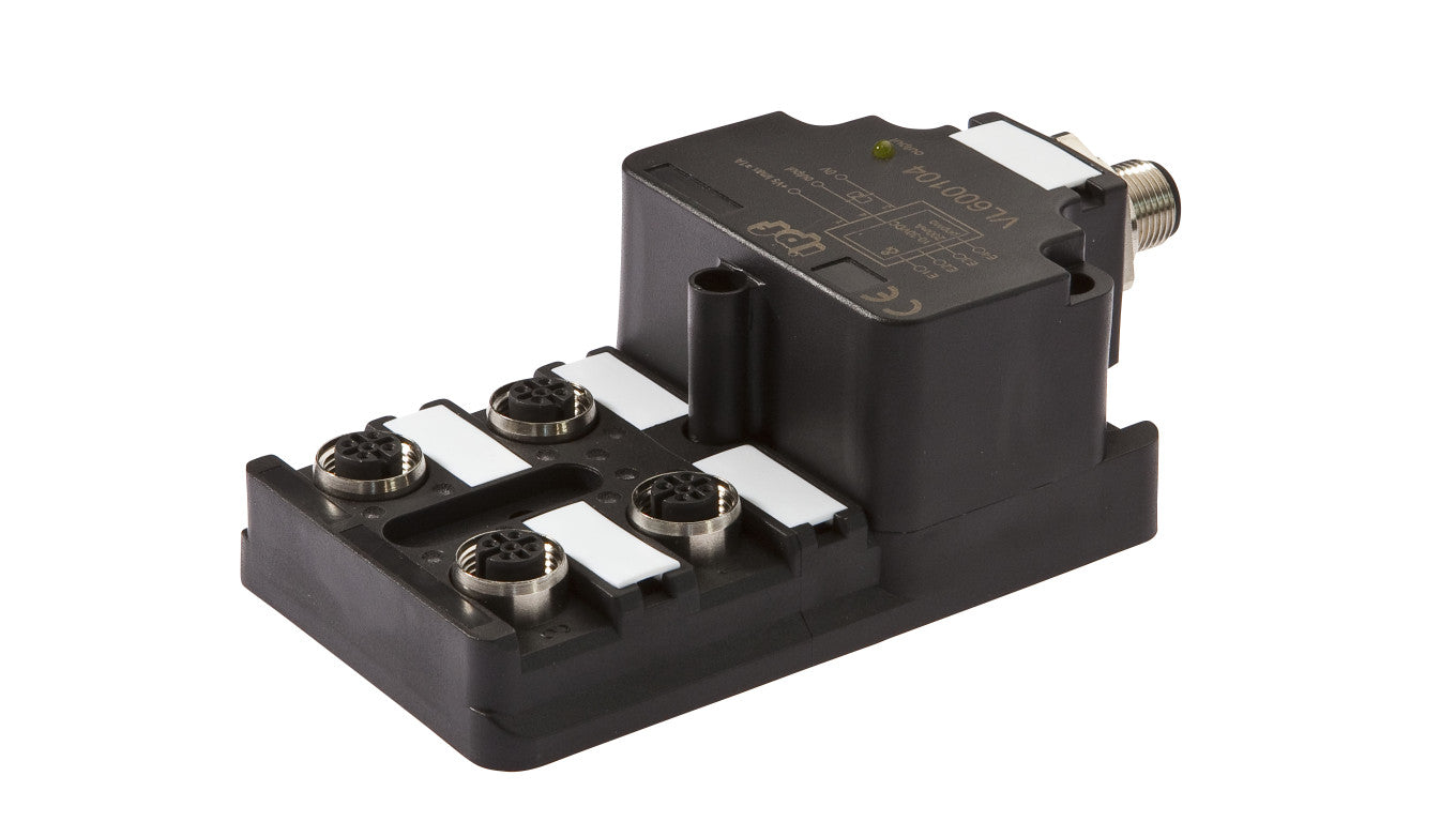 Moduł logiczny 42x122x60mm AND 4-krotny 10-30V złącze M12 żeńskie 4-PINowe złącze M12 męskie 4-PINowe IP67 VL600104
