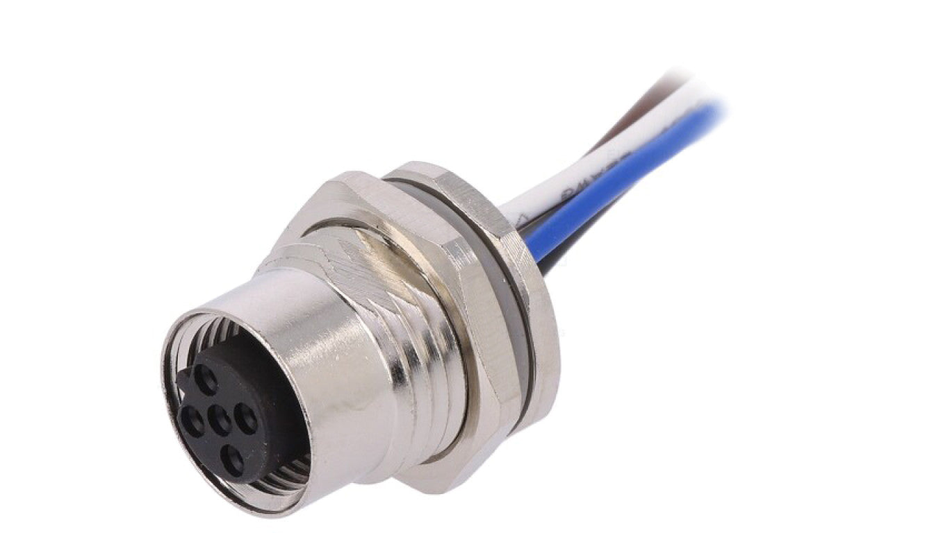 Złącze okrągłe M12 żeńskie proste 5-PIN 60V 0,2m T4171110405-001