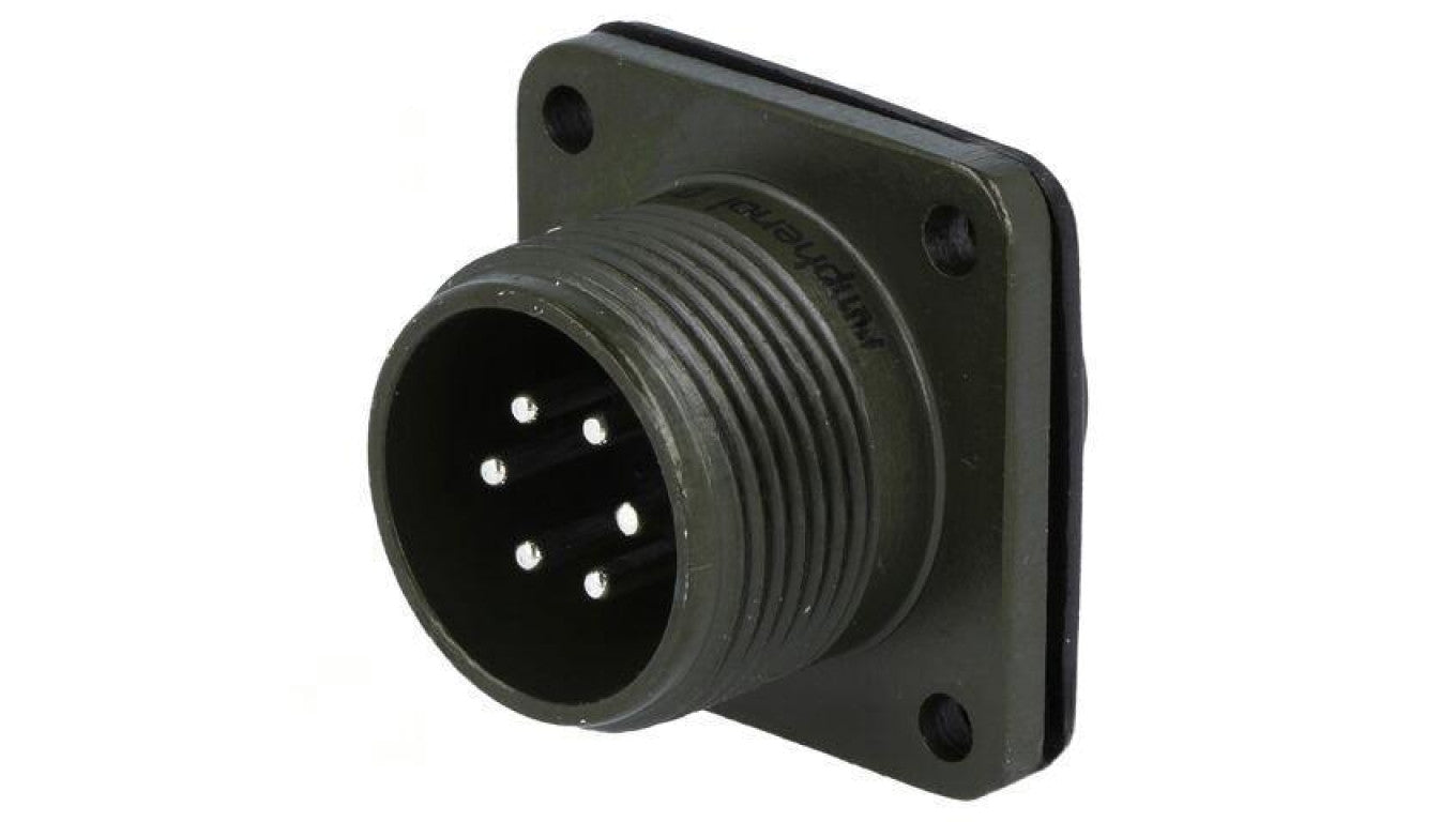 Złącze okrągłe gniazdo kołnierz (4 otwory) na panel -PIN 6 DS3102A 14S-6P