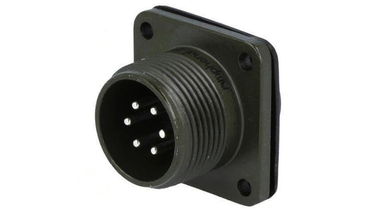 Złącze okrągłe gniazdo kołnierz (4 otwory) na panel -PIN 6 DS3102A 14S-6P