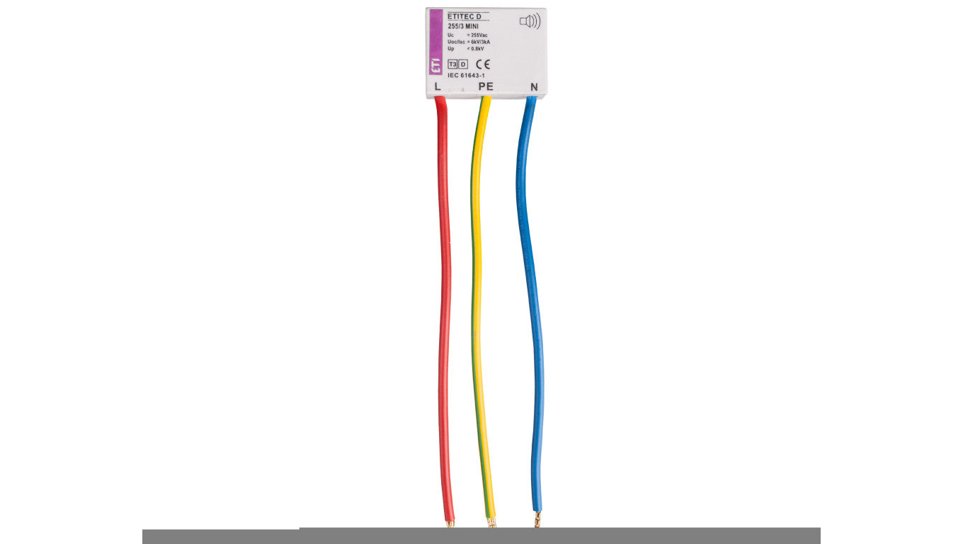 Ogranicznik przepięć typ T3 (D) ETITEC D 255/3 MINI do puszki instalacyjnej 002441632