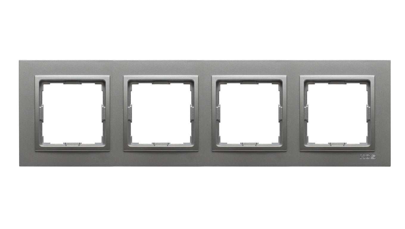 VENA2 Ramka poczwórna aluminium 524084