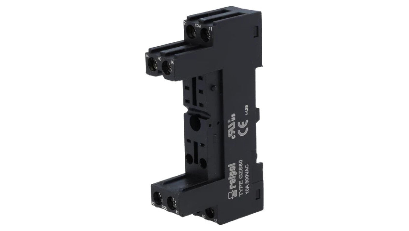 Podstawka PIN: 8 12A 300VAC na panel,na szynę DIN -40...70C GZ80