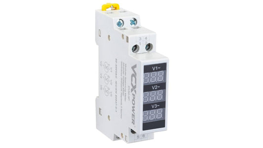 Wskaźnik napięcia 3F cyfrowy LED woltomierz 80-500V