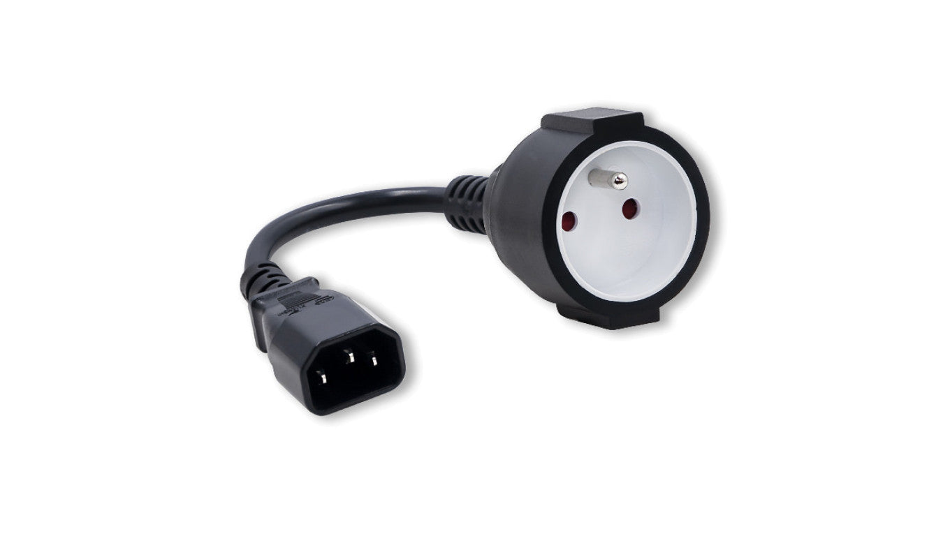 Qoltec Adapter IEC 320 C14/ FRENCH 0.15m