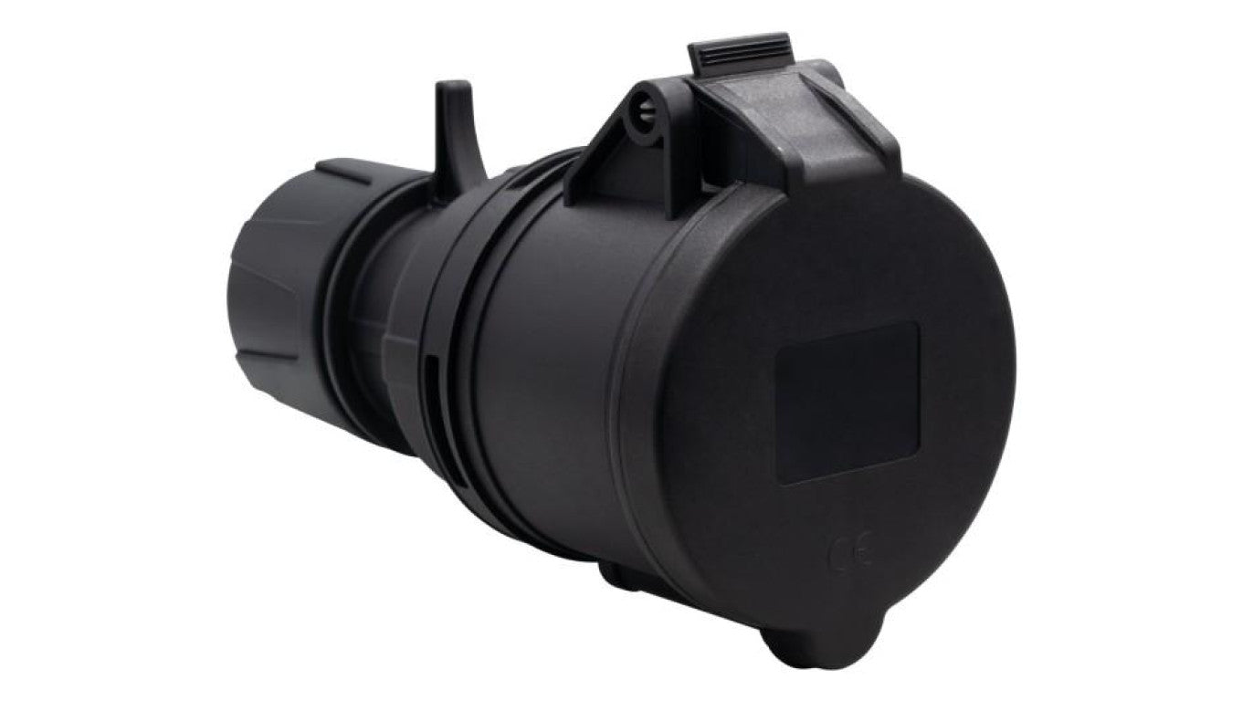 Gniazdo siłowe przenośne 32A 5p 380V-415V /FE/ IP44 czarne