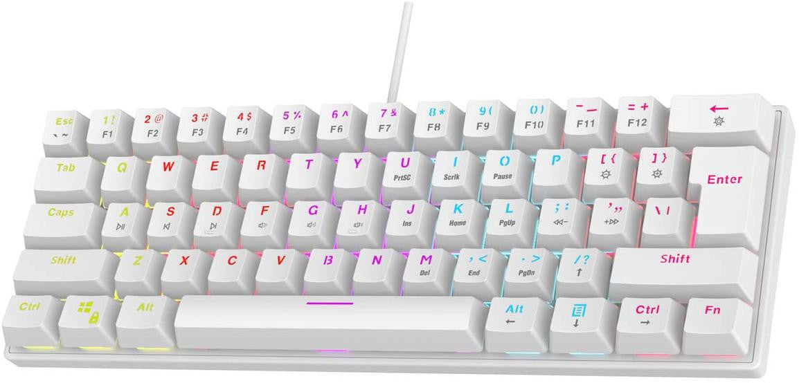 Klawiatura przewodowa Rampage PLOWER K60 biały