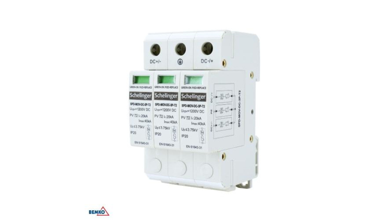 Ogranicznik przepięć 2P DC 1000V Typ T2 SCHELINGER A53-SPD-MOV-DC-2P-T2