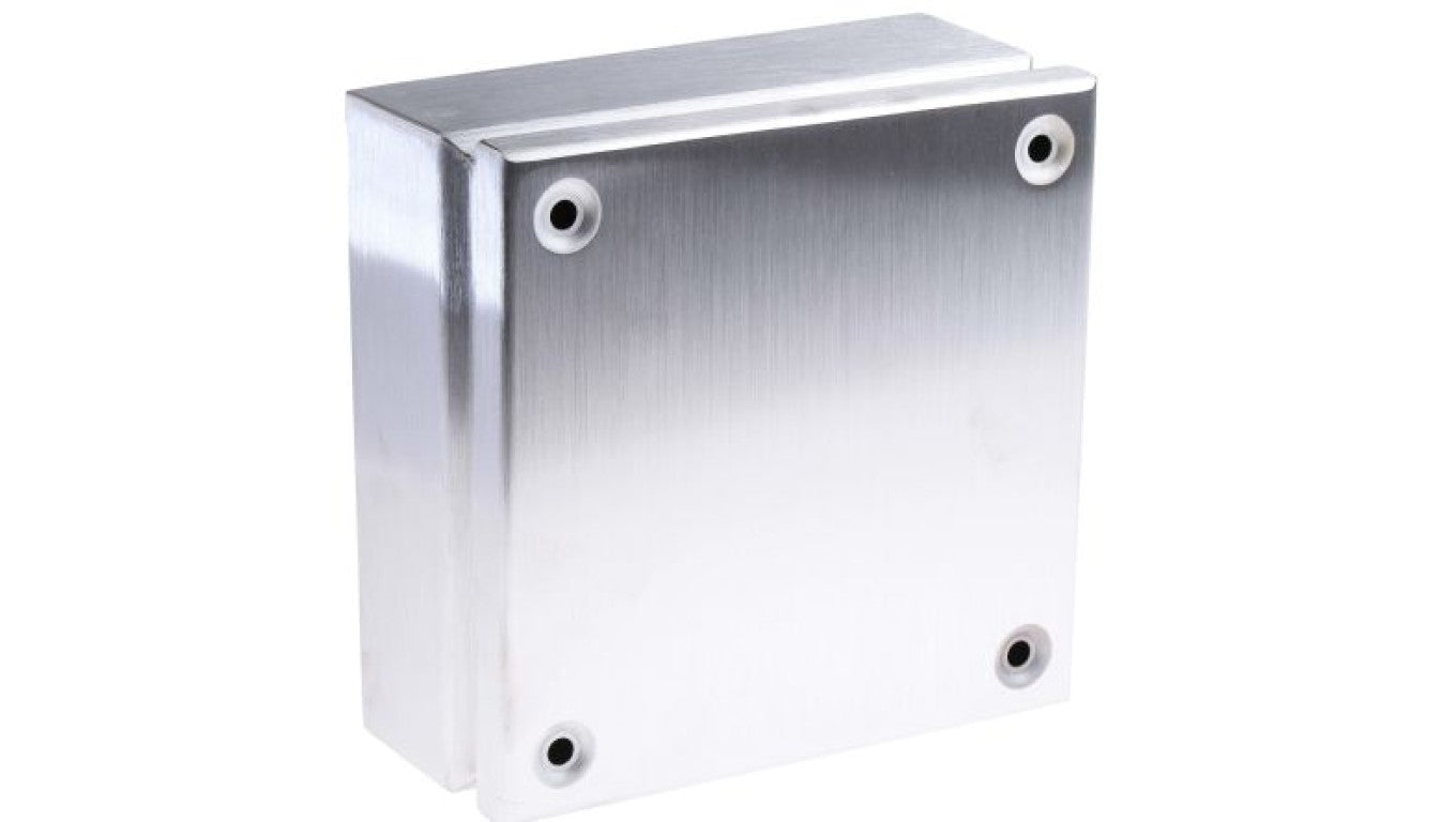Puszka elektroinstalacyjna, 200 x 200 x 80mm, IP66, kolor Niemalowany, materiał Stal nierdzewna, 0-wejściowa, RS PRO