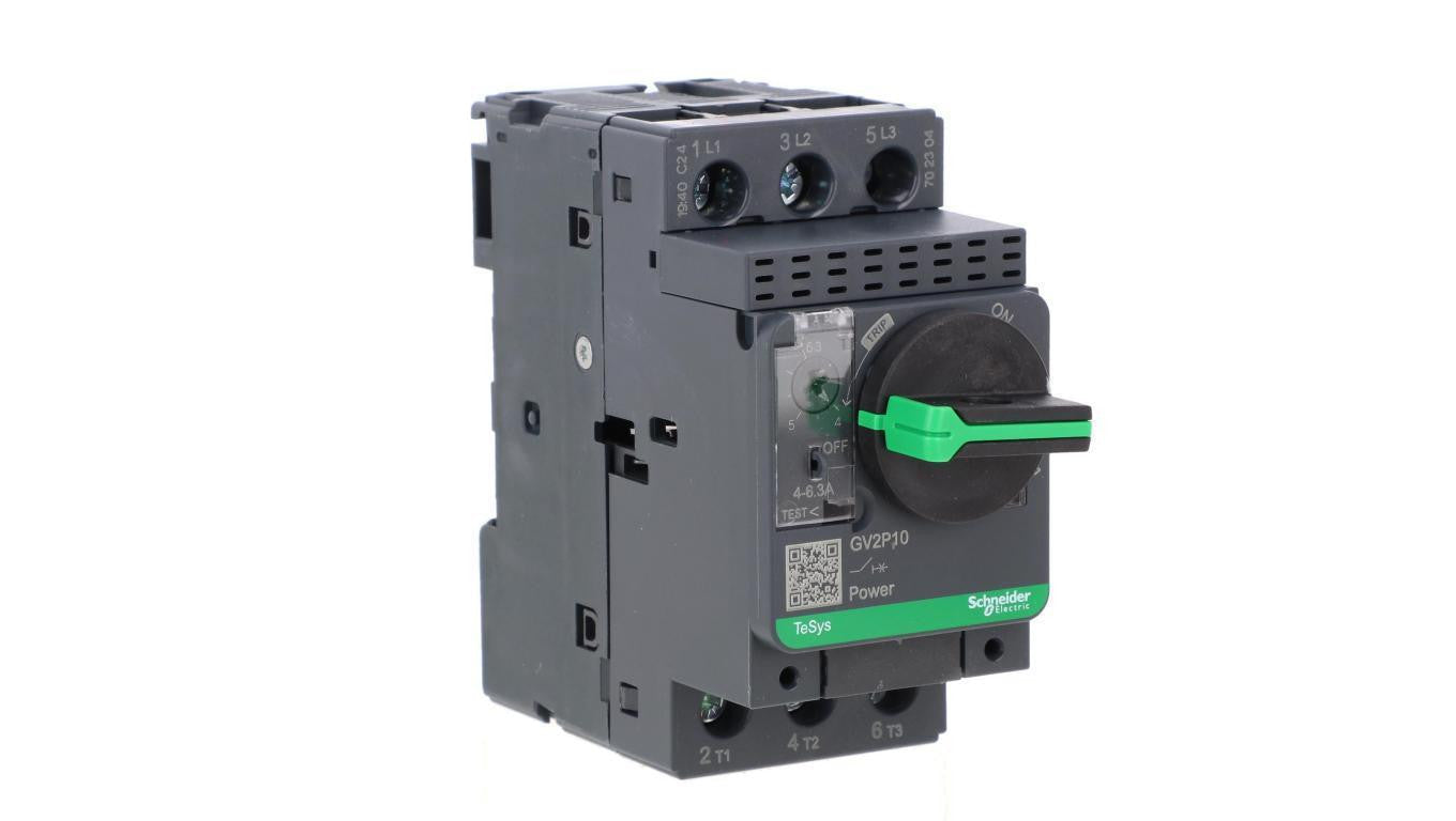 TeSys Deca Wyłącznik silnikowy 3P 2,2kW 4-6,3A GV2P10