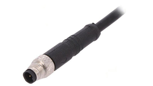 Złącze M5 wtyk męskie przewody PIN: 3 1A proste IP67 60V 1m PXPTPU05FIM03ACL010PUR