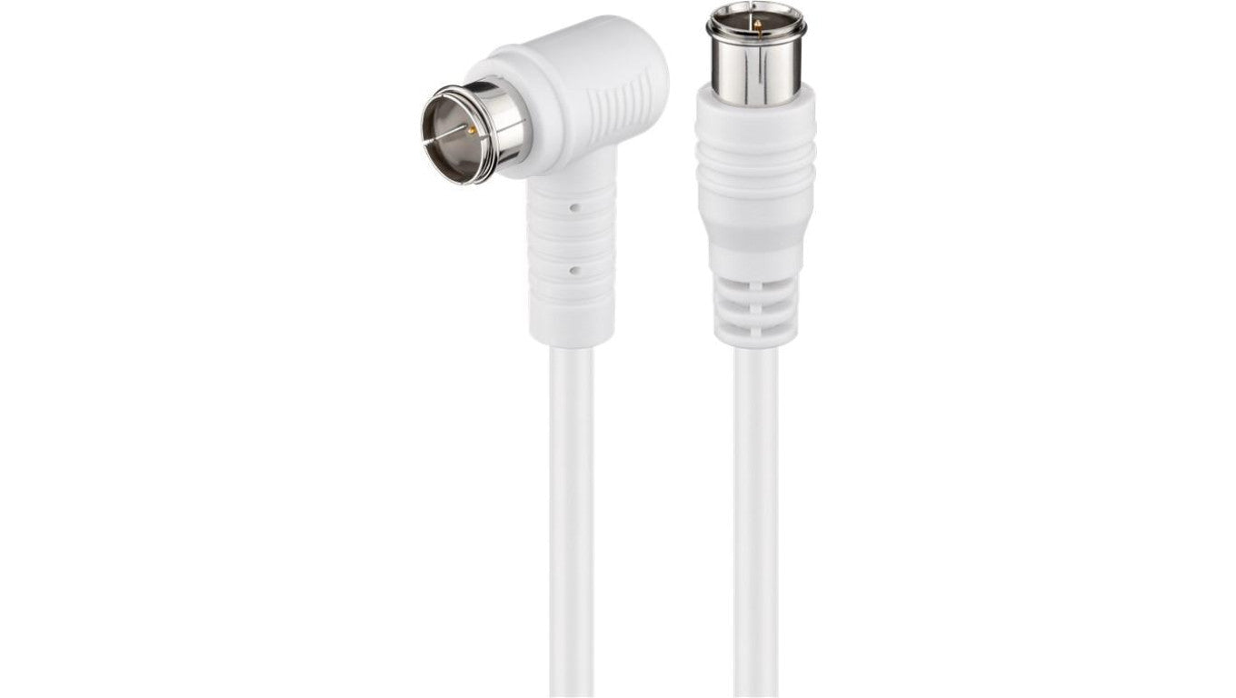 Kabel przyłączeniowy SAT kątowy, szybkozłączka F, podwójne ekranowanie - Długość kabla 1.5 m