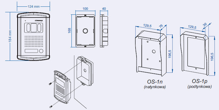 PANEL ZEW. Z KAM. COMMAX DRC-4CANS; 9978