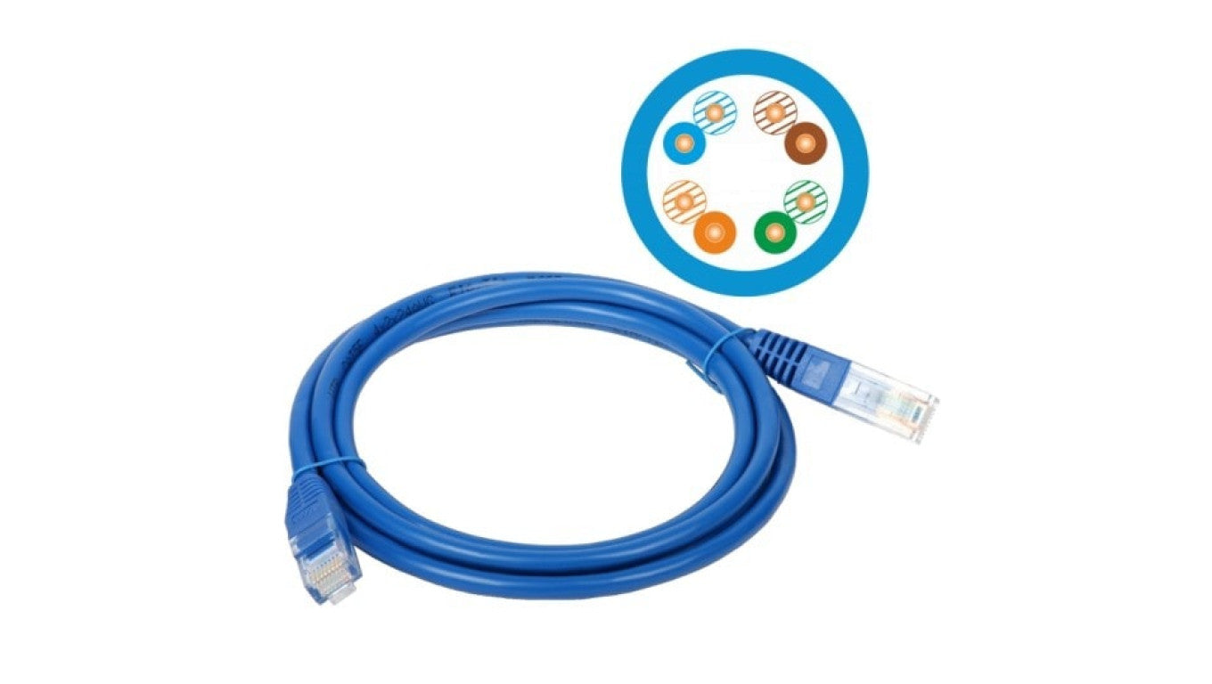 ALANTEC-Patch-cord U/UTP kat5e PVC 0.25m niebieski