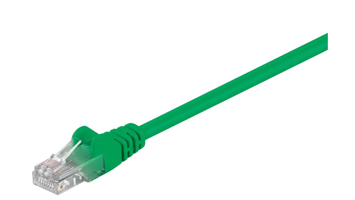 CAT 5e Kabel łączący, U/UTP, Zielony - Długość kabla 1.5 m