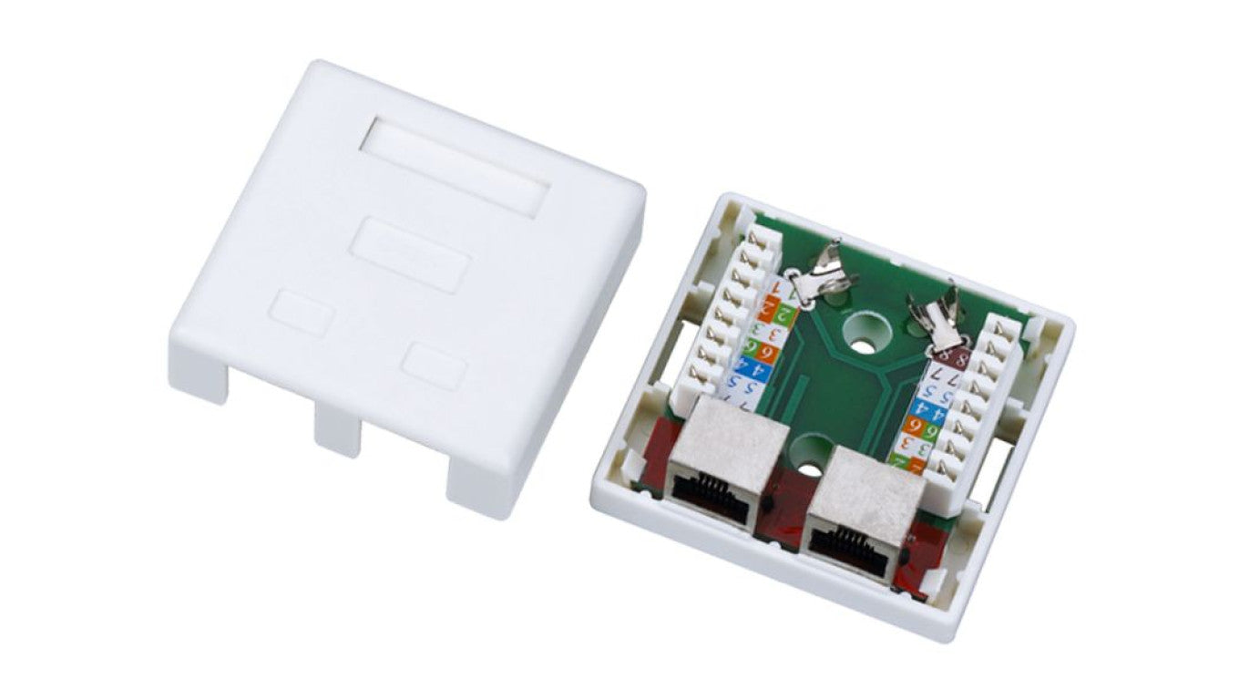 Gniazdo natynkowe STP kat.5e 2xRJ45 GN004 /50szt./