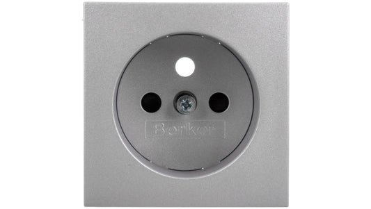 B.Kwadrat/B.7 Płytka czołowa gniazda z/u z przesłonami styków aluminium 3965768994