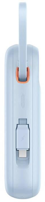 Powerbank Baseus QPow 2 10000mAh 30W z 2 wbudowanymi kablami USB-C - niebieski