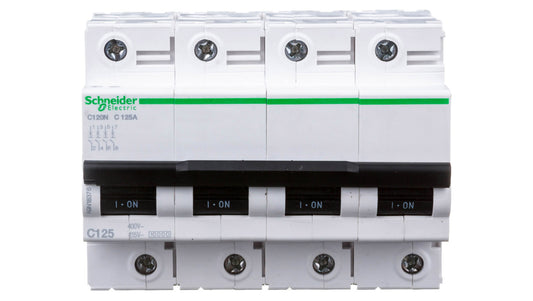 Wyłącznik nadprądowy 4P C 125A 10kA AC C120N Acti9 A9N18376