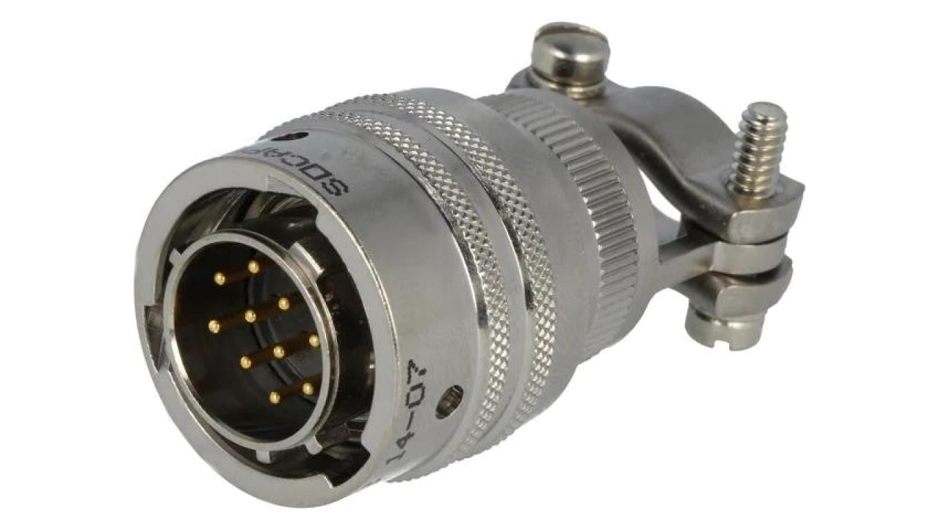 Złącze okrągłe wtyk na przewód 10-PIN męski lutowanie 600V PT06E-12-10P(SR)023